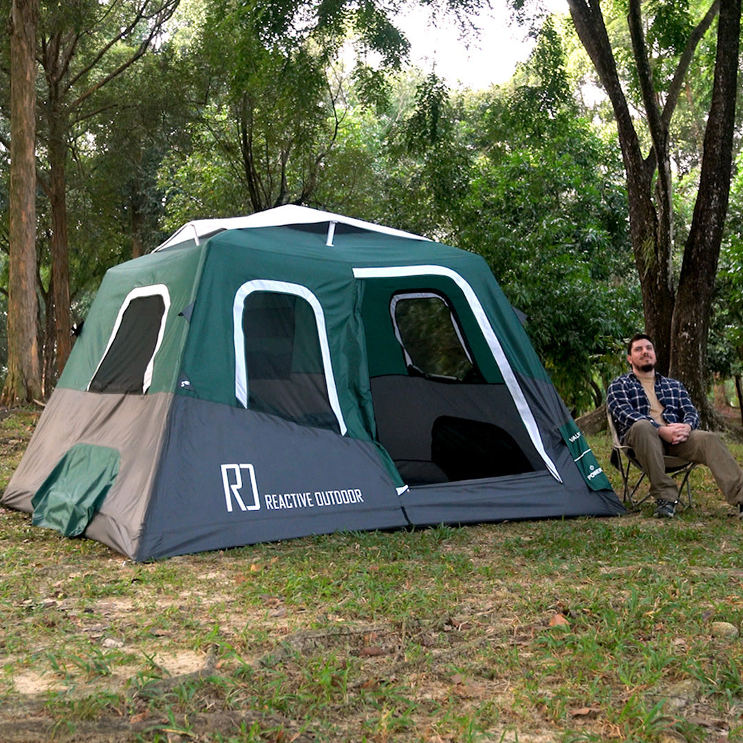 Small-Sized 2 Step Cabin Tent + FREE Camping Tarp (Up To 4 Person)