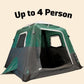 Small-Sized 2 Step Cabin Tent + FREE Camping Tarp (Up To 4 Person)