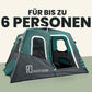 Großes 2-Schritt-Kabinenzelt + KOSTENLOSE Camping-Plane (für bis zu 6 Personen, DE)