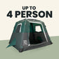 Small-Sized 2 Step Cabin Tent + FREE Camping Tarp (Up To 4 Person, UK).