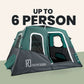 Large-Sized 2-Step Cabin Tent + FREE Camping Tarp (Up To 6 Person, EU)