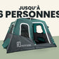 2-Step Cabin Tent – Grande taille + Bâche de camping OFFERTE (jusqu’à 6 personnes, FR)