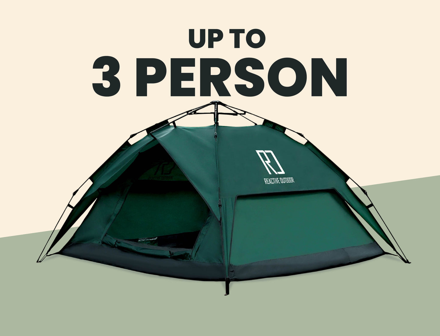 Large-Sized 3 Secs Tent + FREE Camping Tarp (Up to 3 Person, CA)