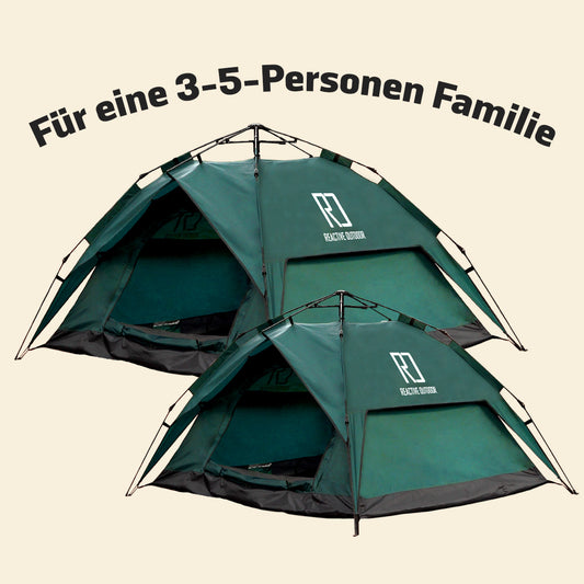 1 kleines + 1 großes 3-Sekunden-Zelt (Familienpaket)