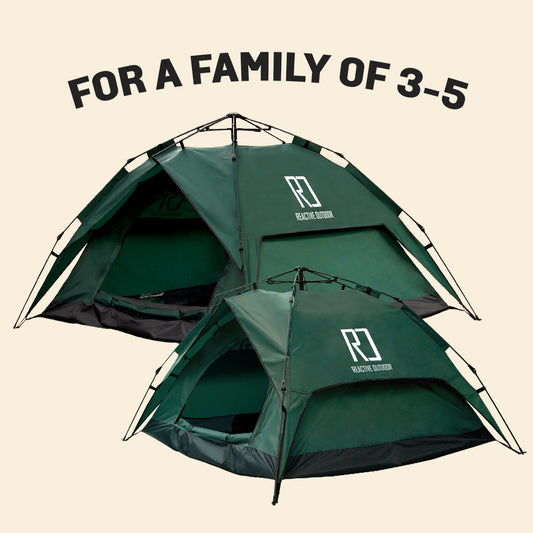 1 Small-Sized + 1 Large-Sized 3Secs Tent (Family Package, US) + Free Camping Checklist